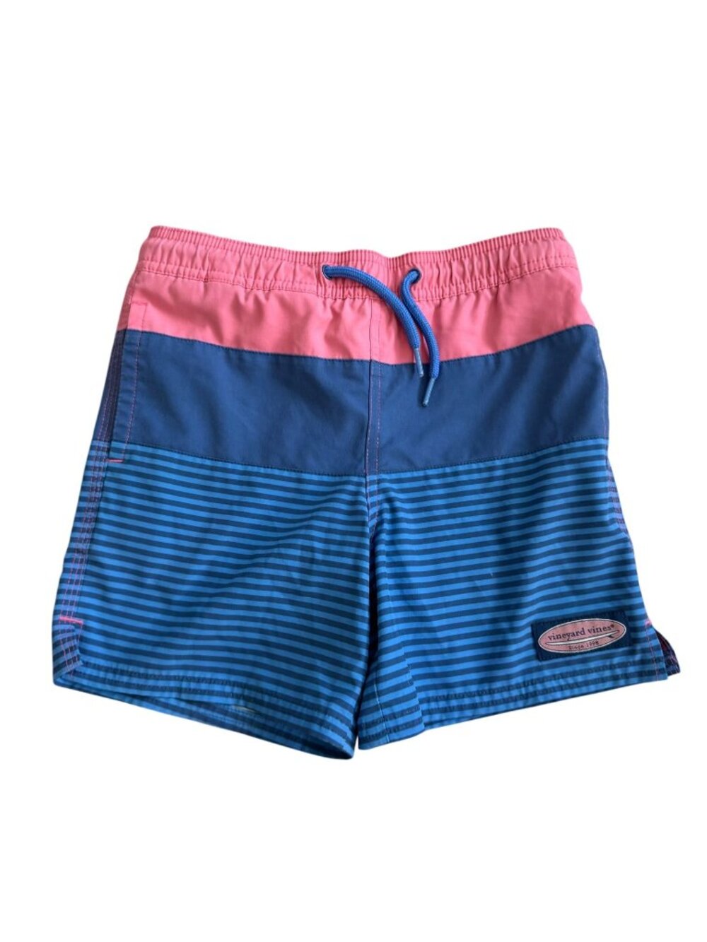 VINEYARD VINES Boys Pink Blue Swim Trunks Shorts Size 6 - Picture 6 of 6